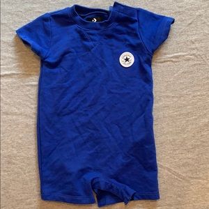 Blue Short Sleeve Converse Romper, 3 Months